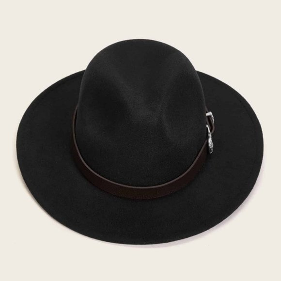 buckle black fedora hat - Picture 3 of 5